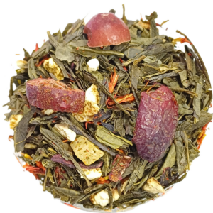 Té Amarillo con Azahar, Arándano, Manzana y Pétalos de Rosa