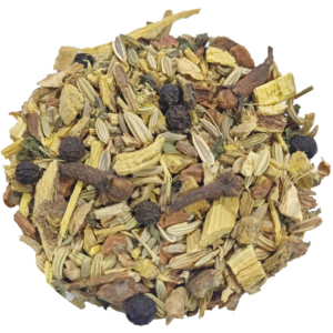 Regaliz, Canela, Jengibre, Clavos, Pimienta Negra y Cáscara de Naranja