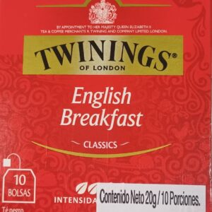 Té Negro Twinings Desayuno Inglés x10 bolsitas (20gr)