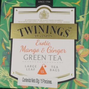 Té Verde Twinings Mango y Jengibre x15 bolsitas (30gr)