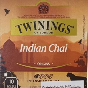 Té Negro Twinings Indian Chai x10 bolsitas (20gr)