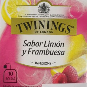 Infusión Twinings con Limón y Frambuesa x10 bolsitas (15gr)