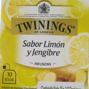 Infusión Twinings Limón y Jengibre x10 bolsitas (15gr)