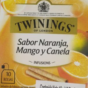 Infusión Twinings con Naranja, Mango y Canela x10 bolsitas (18gr)